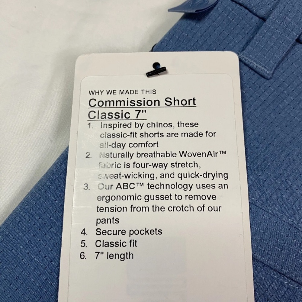 Lululemon Commission Short Classic 7" UTYB Utility Blue Men's Size 30 Waist - Picture 5 of 5